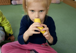 Motylki wąchają banana