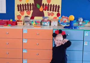 Michalina w przebraniu.