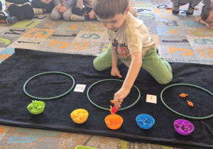 zabawa matematyczna ze szczypcami