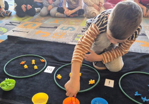 zabawa matematyczna ze szczypcami