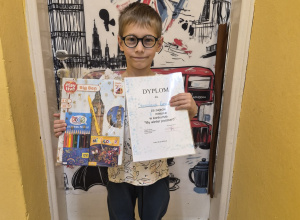 Staś zdobywa drugie miejsce w konkursie "My winter postcard"