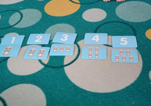 Dopasowujemy ilość zwierzątek na karcie do odpowiedniej liczby.